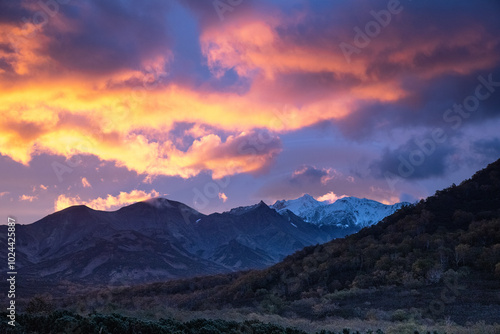 sunrise in the mountains