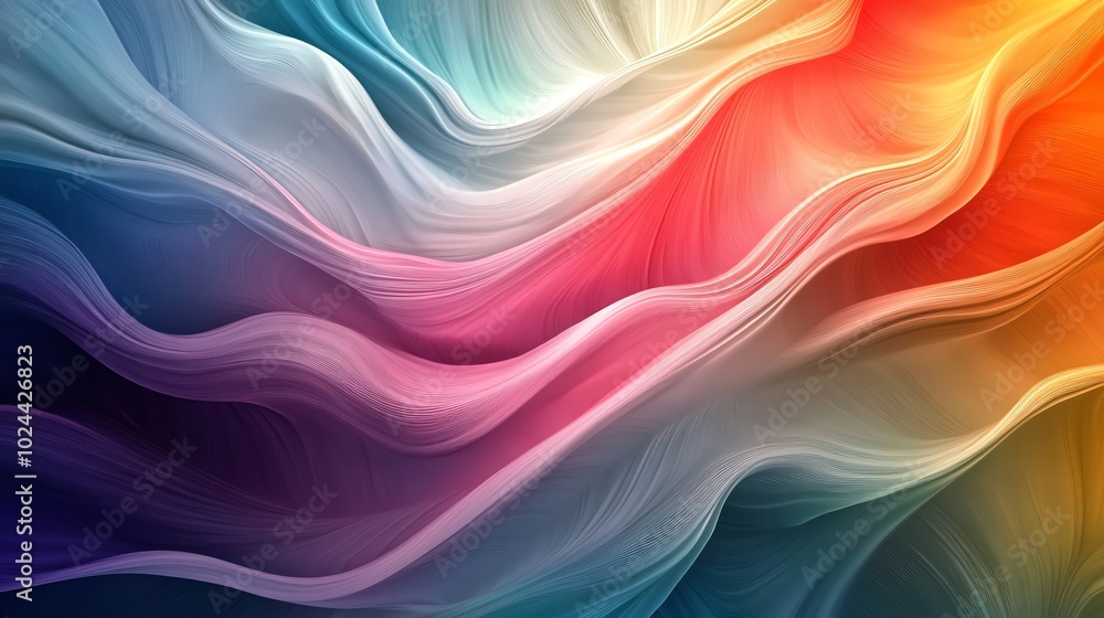 Abstract background of colorful wavy lines. Abstract background of colorful wavy lines.