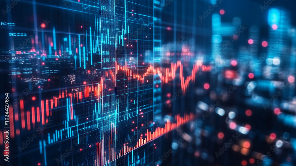 Forex market shifts visualized through digital charts, showcasing rapid currency price changes driven by global economic factors and real-time trading dynamics in a high-tech financial environment Forex market shifts visualized through digital charts, showcasing rapid currency price changes driven by global economic factors and real-time trading dynamics in a high-tech financial environment