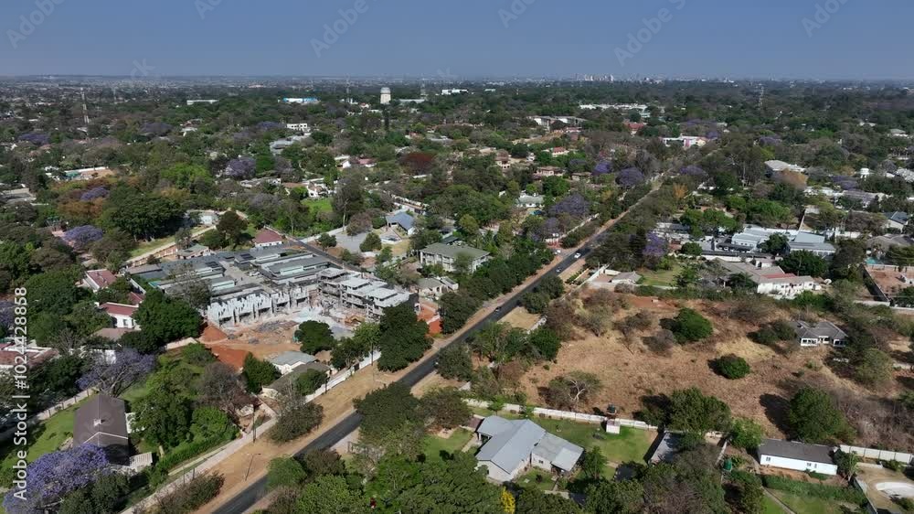 Aerial view of construction site in Lusaka, the capital of Zambia. Aerial view of construction site in Lusaka, the capital of Zambia.
