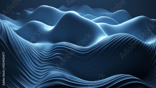 Abstract blue background nature geometric organic wallpaper, flowing textures of painted surface rough patterns and water Grunge Decorative Relief Navy Blue glowing grid on technology hi-tech concept