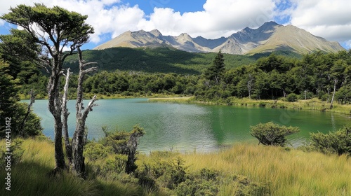 Emerald Lake in Ushuaia, Argentina. photo