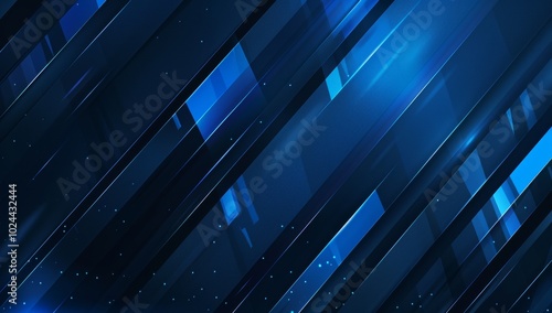 Abstract blue background Black blue abstract modern background for design. 3D effect. Diagonal lines, stripes. Triangles. Gradient. Metallic sheen. Minimal. Web banner. Dark. Geometric shapes