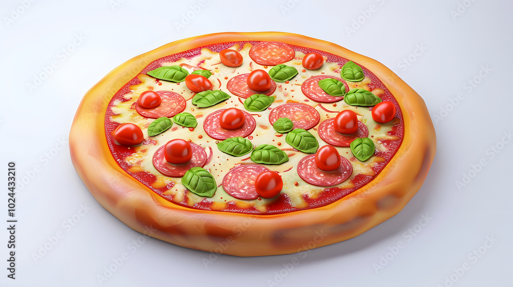 Pizza In Delicious Food Cute 3D Pizza In Delicious Food Cute 3D