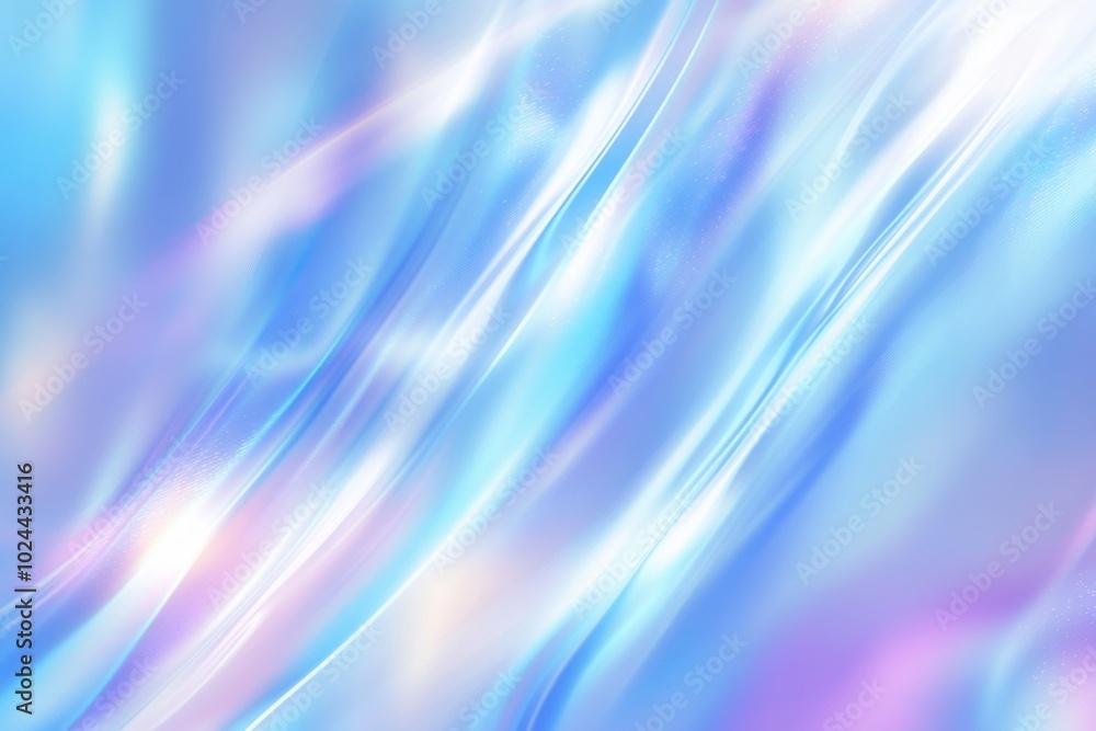 Obraz premium smooth abstract background featuring flowing blue and white rays, creating serene and calming atmosphere. gentle waves evoke sense of tranquility and elegance