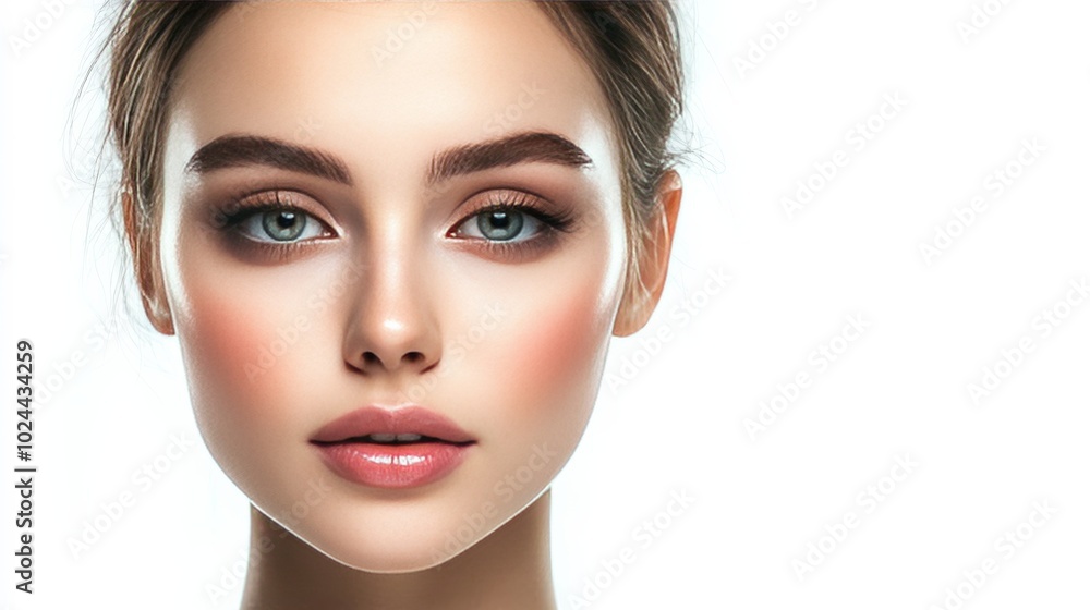 Young woman with fresh skin isolated. Young woman with fresh skin isolated.