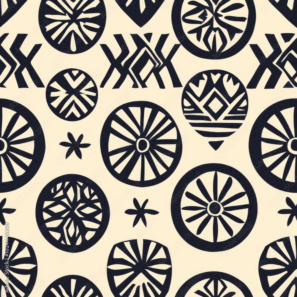 Ethnic Handmade Geometric Ornament Pattern Design Ethnic Handmade Geometric Ornament Pattern Design
