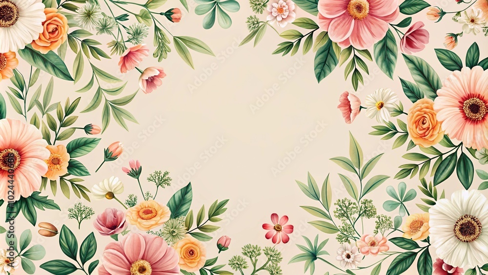 Obraz premium Low angle view of simple and minimalistic floral patterns in bloom