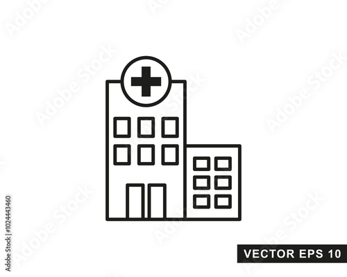 Hospital line icon. Hospital icon logo