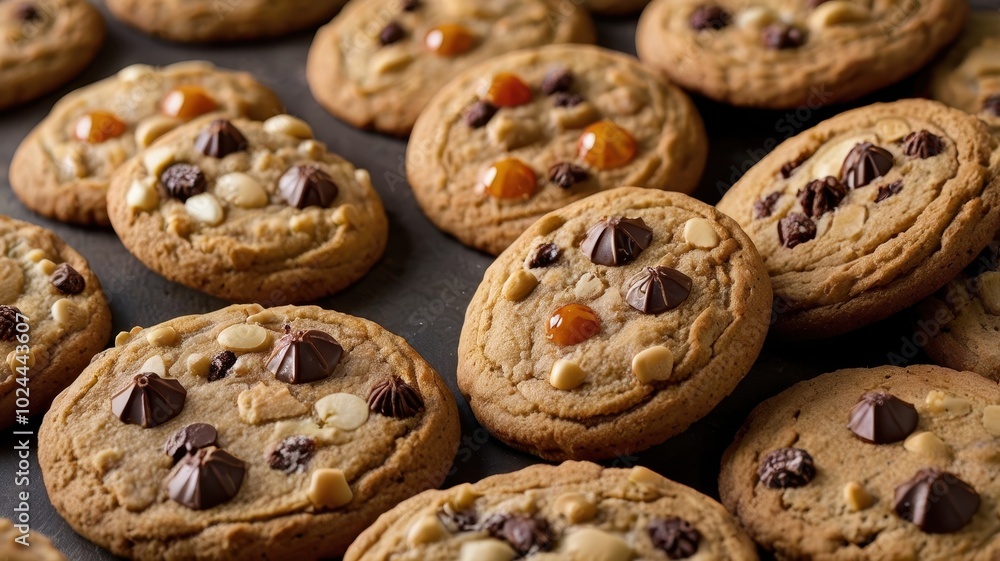 close up of a pile of cookies close up of a pile of cookies