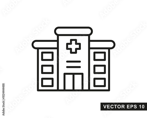 Hospital line icon. Hospital icon logo