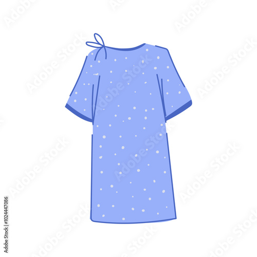 fabric hospital gown patient cartoon. hygiene reusable, surgery examination, privacy modesty fabric hospital gown patient sign. isolated symbol vector illustration