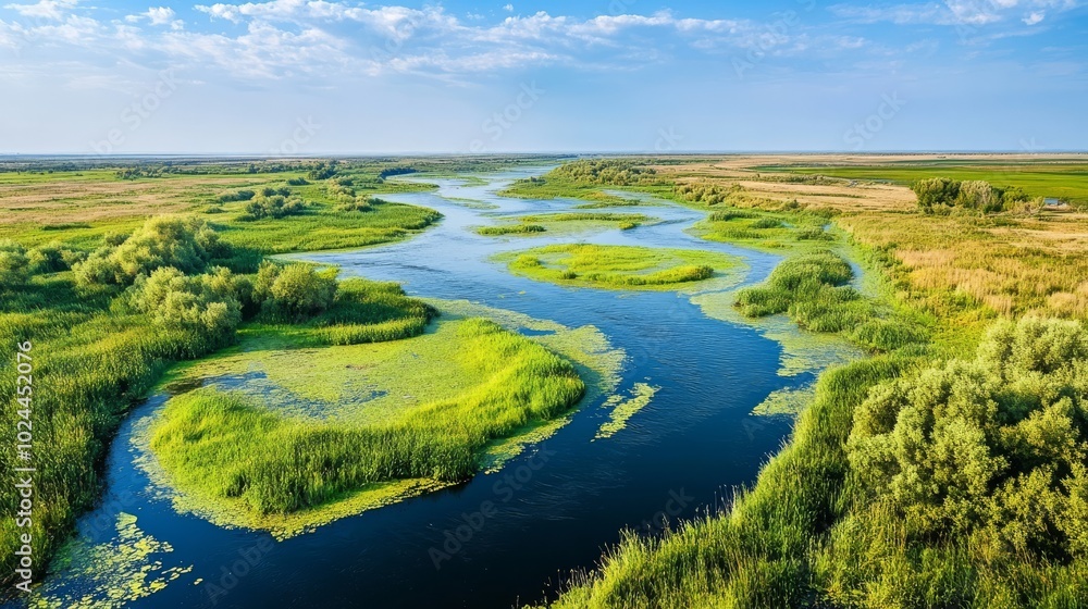 Fototapeta premium Delta of Danube, Romania.