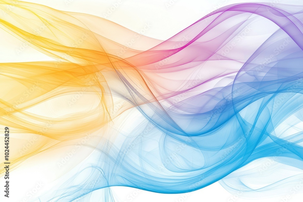 Abstract Swirling Colorful Fabric on White Background Abstract Swirling Colorful Fabric on White Background