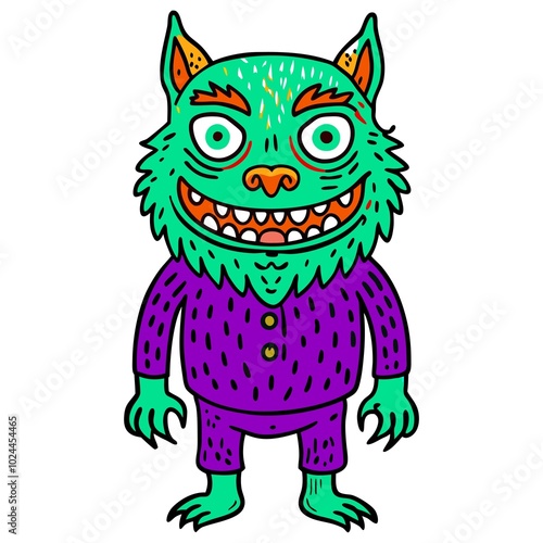 Werewolf ,cartoon illustration