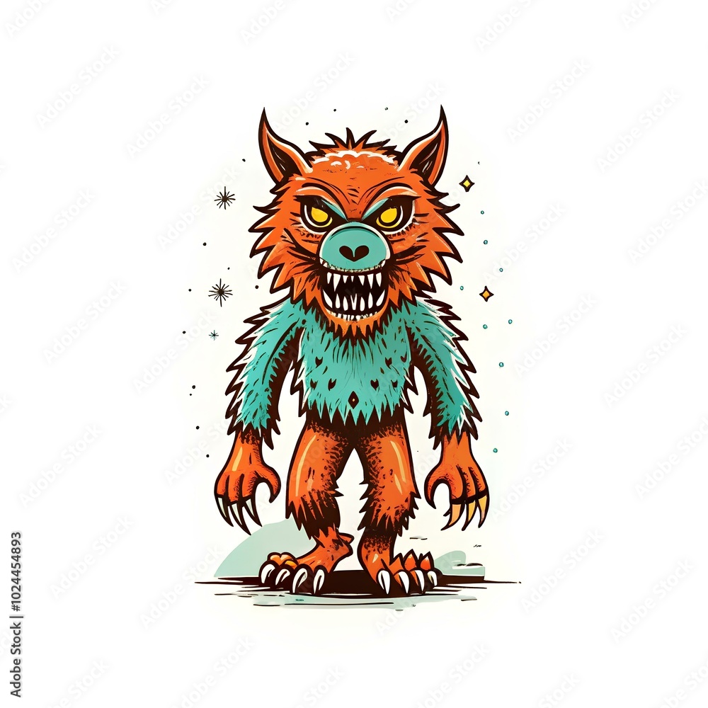 Fototapeta premium Werewolf ,cartoon illustration