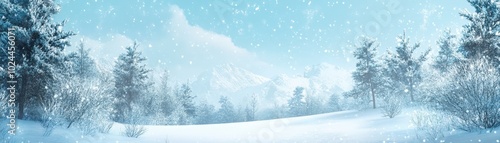 Wallpaper Mural Serene Snowy Landscape: A Breathtaking Winter Wonderland Torontodigital.ca
