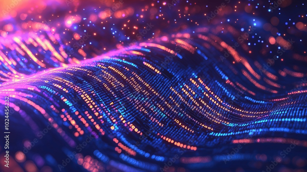 Colorful Abstract Data Waves Colorful Abstract Data Waves
