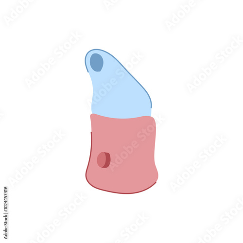 device inhaler portable cartoon. relief medication, convenient nebulizer, therapy respiratory device inhaler portable sign. isolated symbol vector illustration
