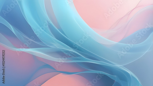 Abstract blue wave background with smooth, flowing lines and a gradient effect, perfect for futuristic wallpaper design photo