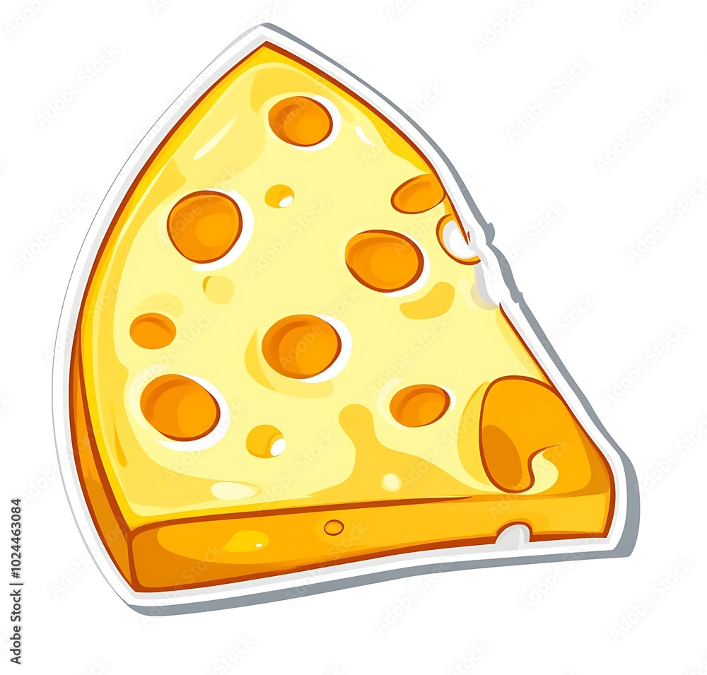 A piece of Swiss cheese with holes on a white background A piece of Swiss cheese with holes on a white background