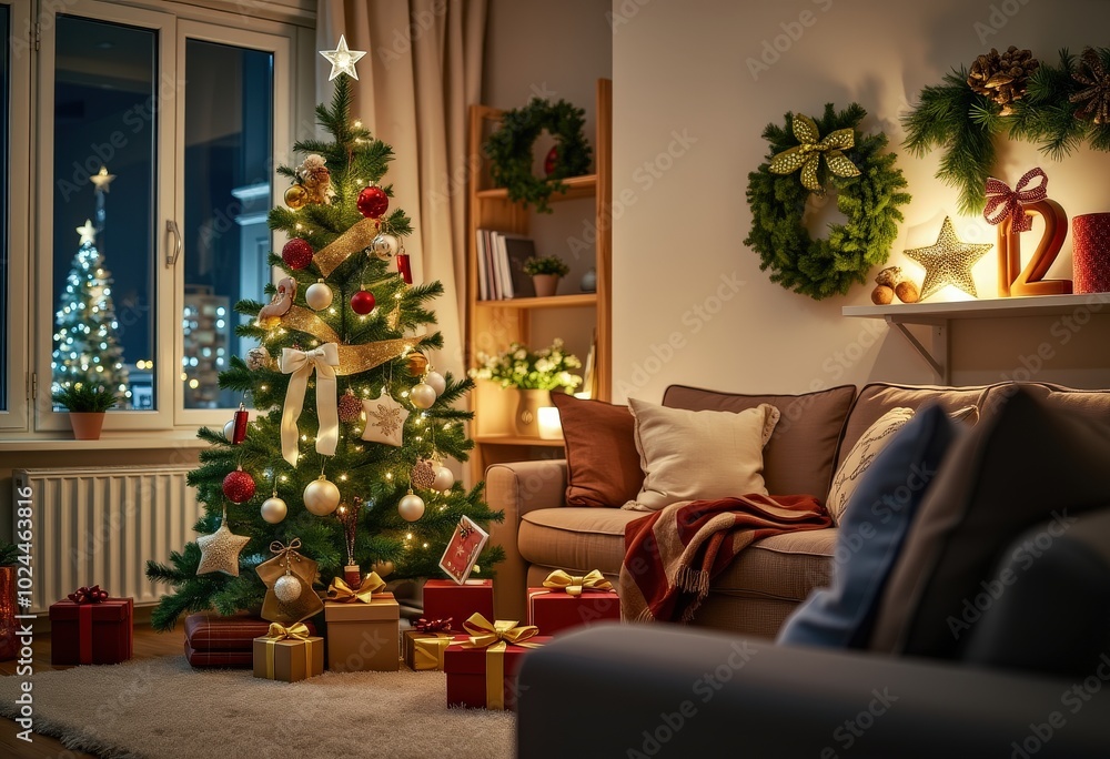 christmas tree with presents christmas tree with presents