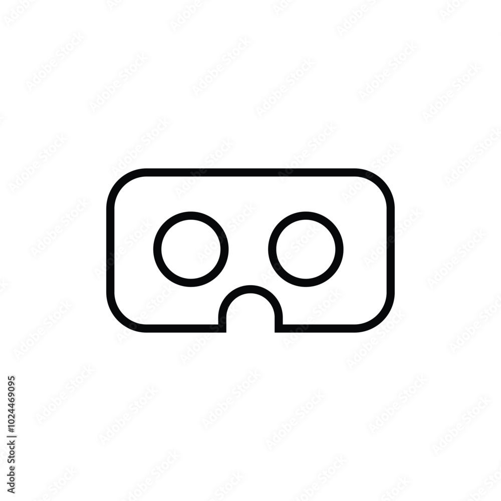 VR icon logo design template isolated illustration VR icon logo design template isolated illustration