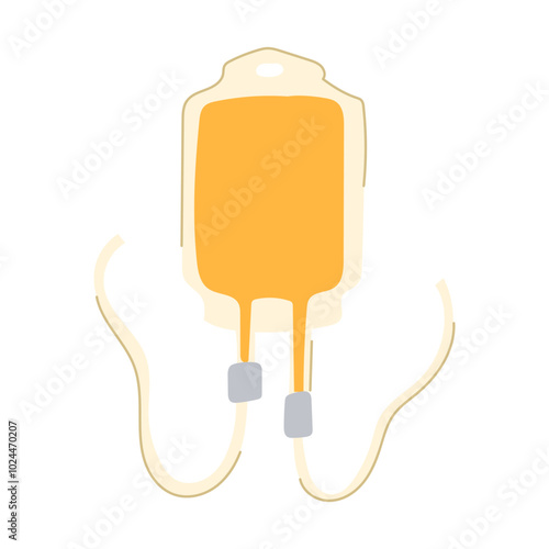 treatment iv drip bag cartoon. intravenous fluid, nutrients medication, healthcare needle treatment iv drip bag sign. isolated symbol vector illustration