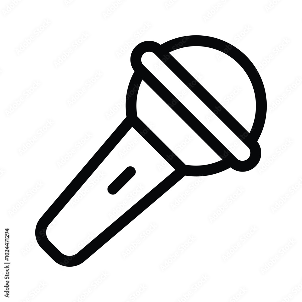 A microphone icon showing audio recording, speaking, or broadcasting A microphone icon showing audio recording, speaking, or broadcasting