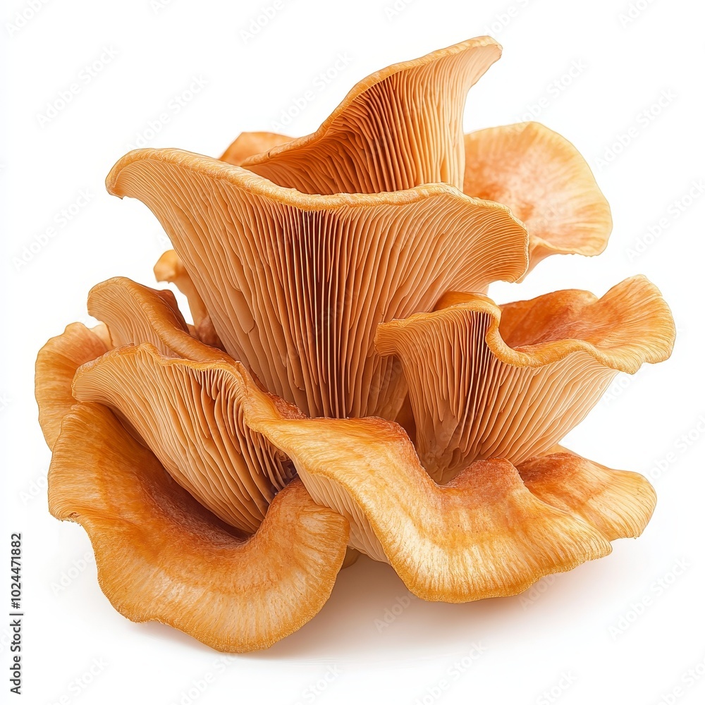 3D Illustration of Flammulina Mushroom 3D Illustration of Flammulina Mushroom