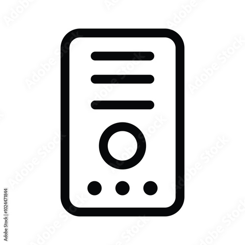 Central processing unit vector design, ready to use icon