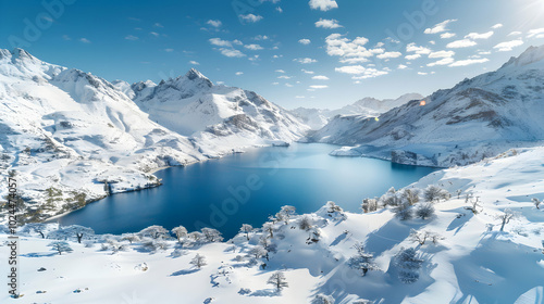 Wallpaper Mural Scenic Beauty of Cajón del Maipo Lake and Surrounding Mountains
 Torontodigital.ca
