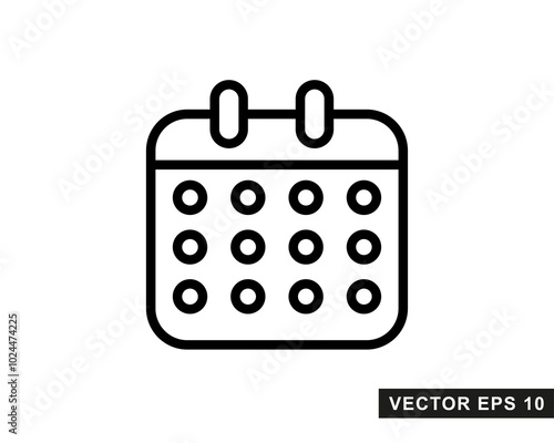 Calendar Icon isolated symbol