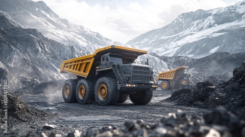 Heavy Duty Trucks in a Coal Mine