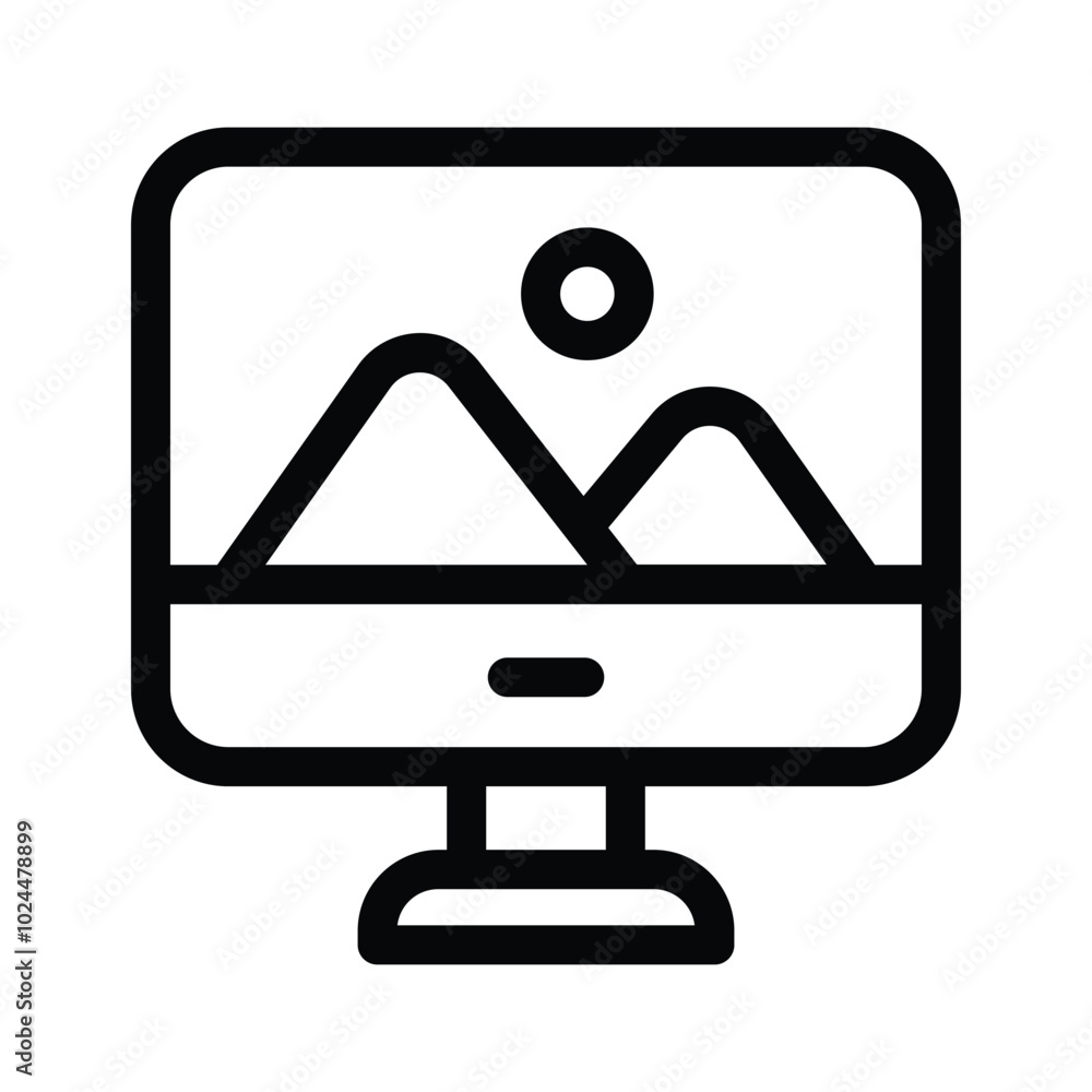 Get this amazing icon of landscape image in modern style Get this amazing icon of landscape image in modern style