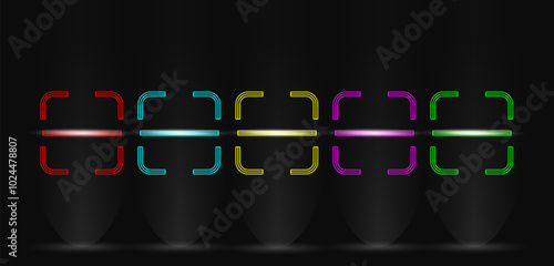 Scan qr code neon glowing light vector editable