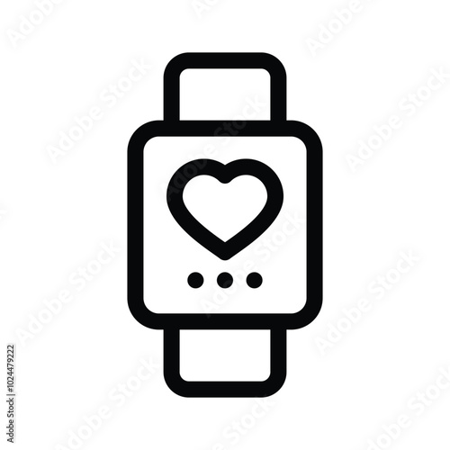 Smartwatch symbol representing wearable technology for health tracking and notifications
