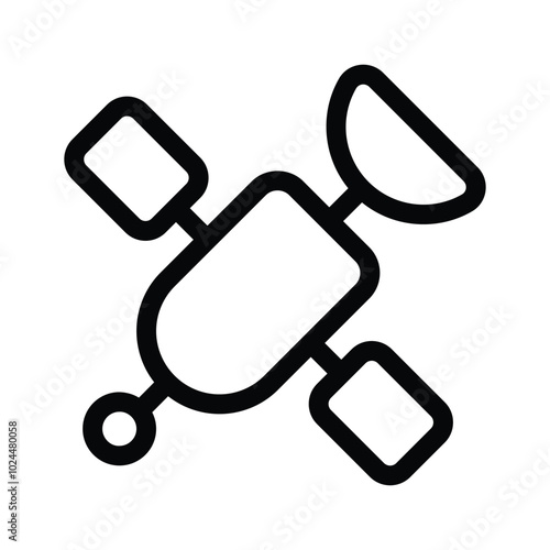 Artificial satellite icon design, ready to use vector