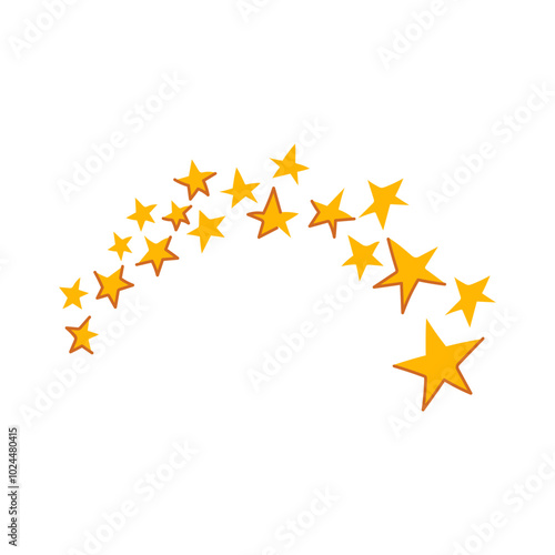 universe magic star arch cartoon. fantasy cosmos, illusion dream, spell galaxy universe magic star arch sign. isolated symbol vector illustration