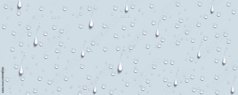 Rain transparent drops flow down the glass.Realistic wet condensation texture.Fresh water splash effect on the surface.Liquid spreading droplet shapes. Rain transparent drops flow down the glass.Realistic wet condensation texture.Fresh water splash effect on the surface.Liquid spreading droplet shapes.