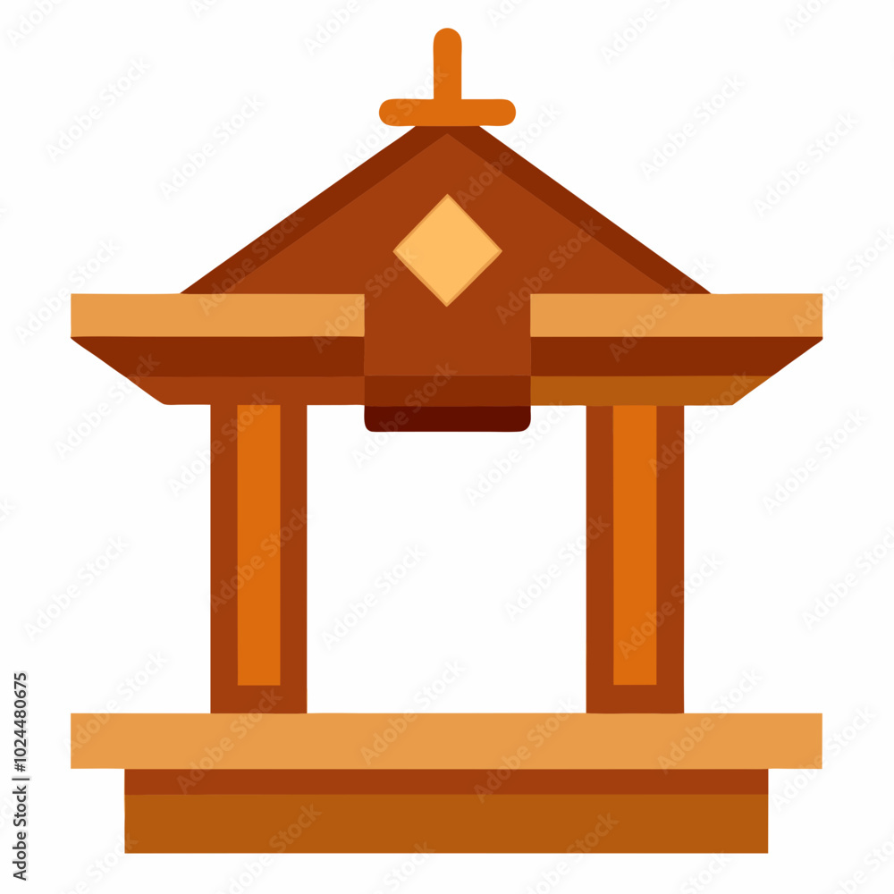 Traditional Wooden Altar Stand creative vector design Traditional Wooden Altar Stand creative vector design