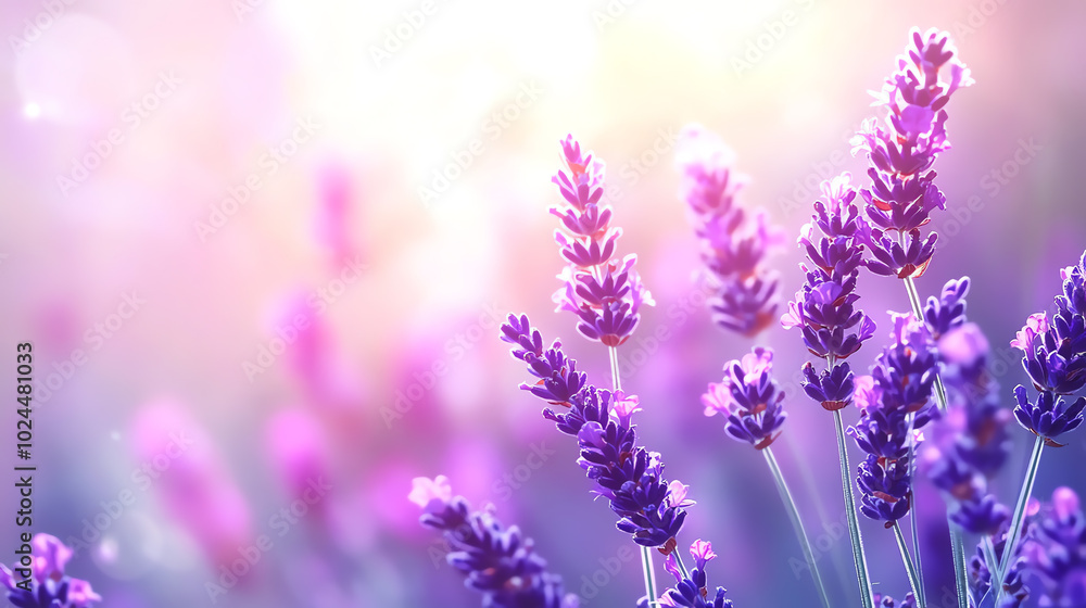 Lavender flowers in soft sunlight Lavender flowers in soft sunlight