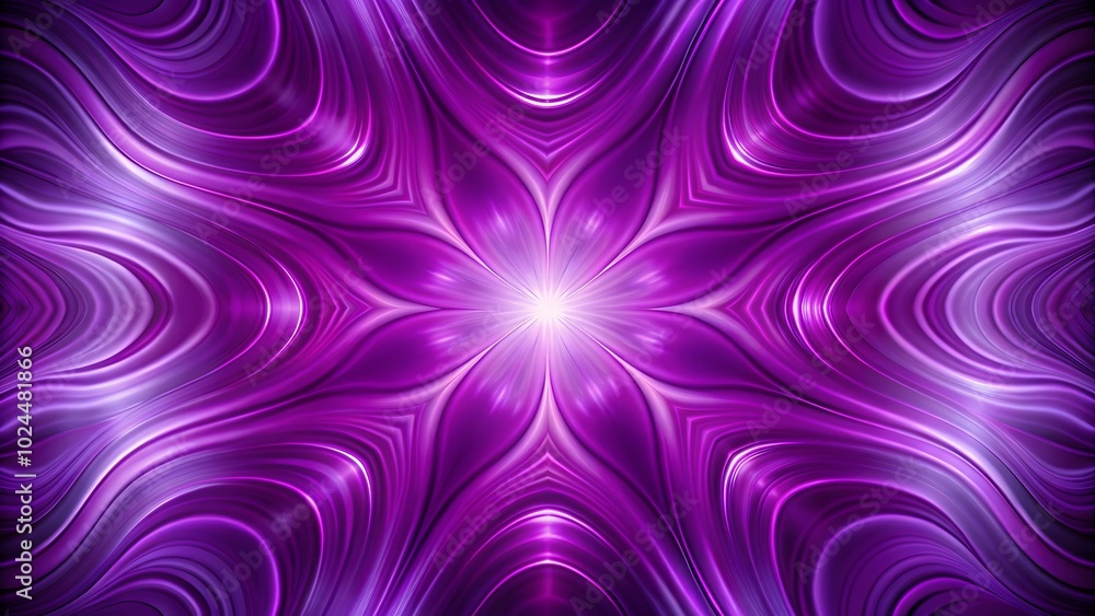 Fototapeta premium vibrant purple waves with glowing highlights on abstract background