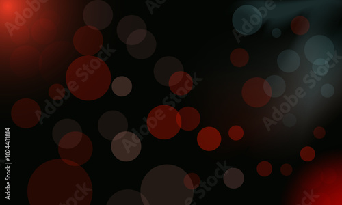 Abstract background in bokeh style. Christmas lights in the form of a side, blurred red and blue lights. Festive blurred background with texture decorated with sparkling lights.
