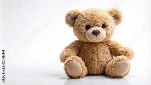 Macro isolated teddy bear with white background