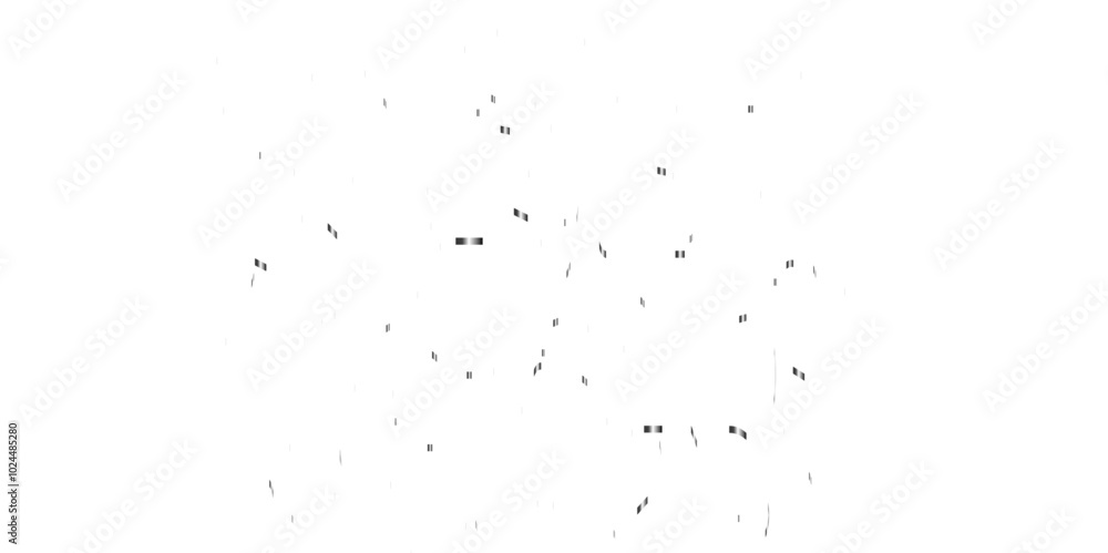Silver shiny glitter sparkle confetti falling down on transparent background. Vector illustration. Silver shiny glitter sparkle confetti falling down on transparent background. Vector illustration.
