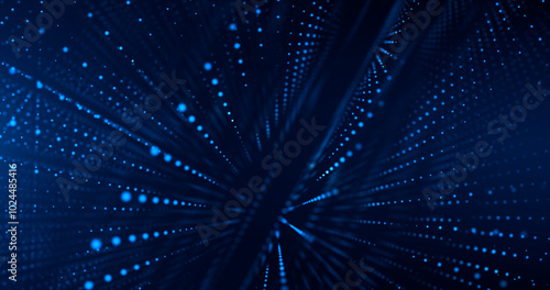Abstract scene of futuristic cyber world, ski-fi grid, technology gloving surfacing, neon night scene, digital scene back ground. virtual reality concept.