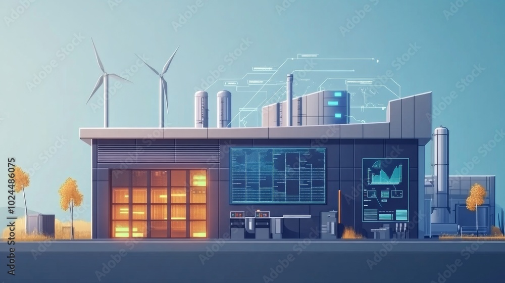 Obraz premium Modern Tech Facility.