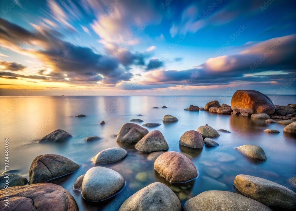 The unique hues of coastal rocks shine in minimalist photography, showcasing their natural beauty and textures amidst the tranquil expanse of sea and sky. The unique hues of coastal rocks shine in minimalist photography, showcasing their natural beauty and textures amidst the tranquil expanse of sea and sky.