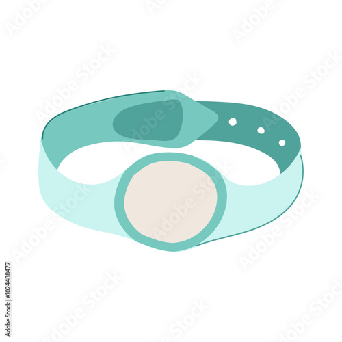 identification medical bracelet cartoon. health safety, allergy condition, diabetes epilepsy identification medical bracelet sign. isolated symbol vector illustration